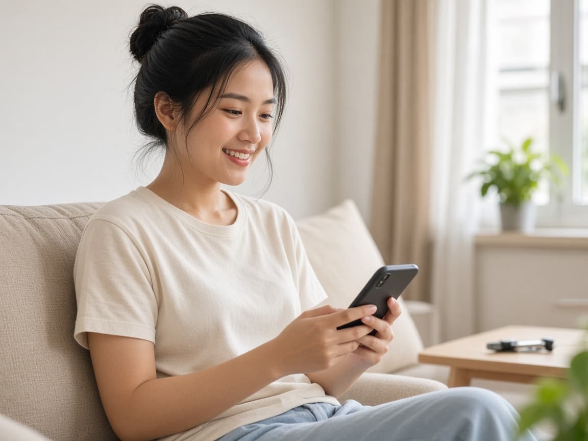 Khách hàng đặt lịch sửa chữa trên điện thoại tại nhà